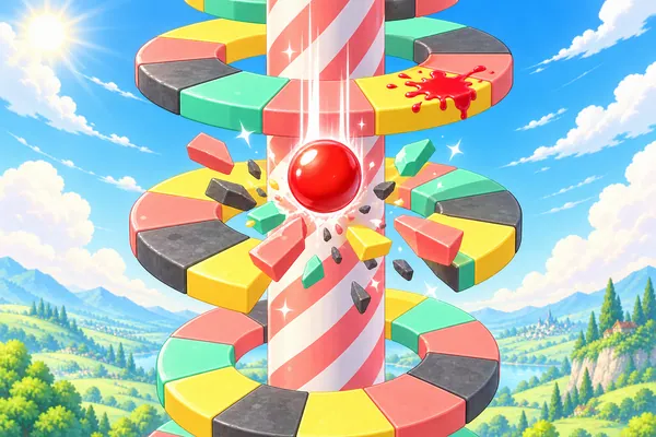 ぶち抜け!らせんタワー落下 ~長押しで底までドーン!~