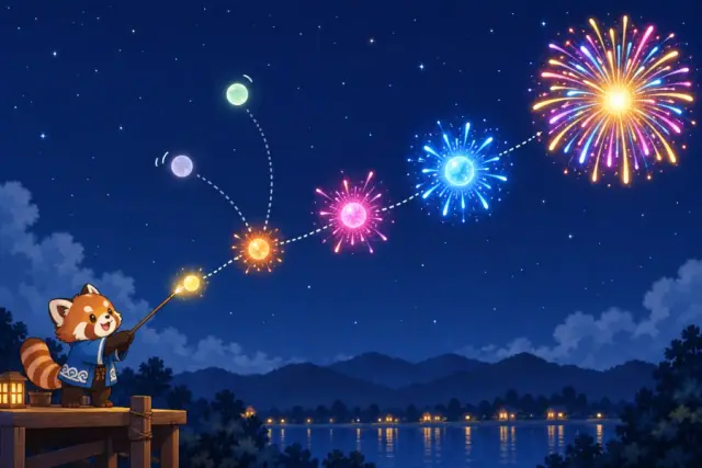 夜空の花火師