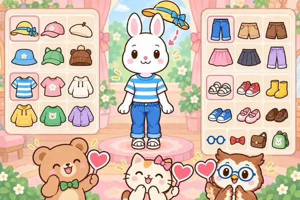 うさぎのファッションショー