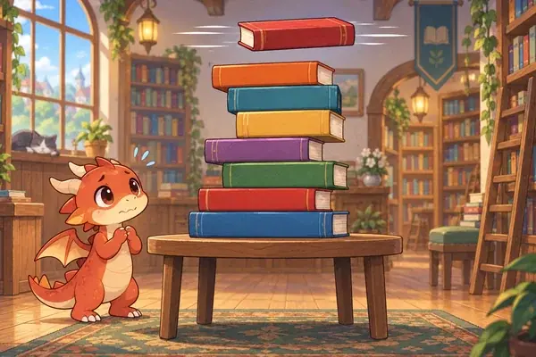 古書竜の積み本塔