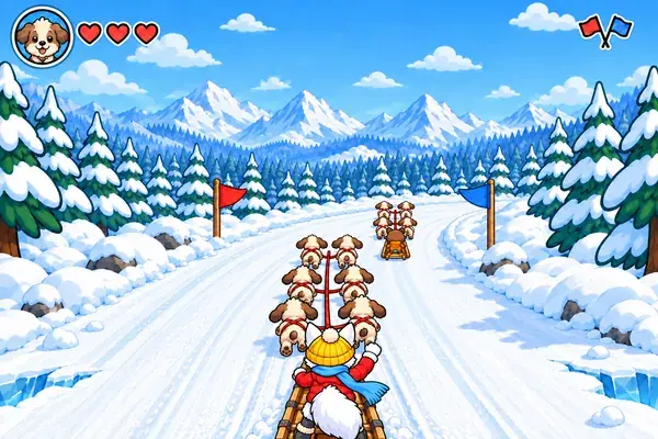 こぎつねの犬ぞりレース