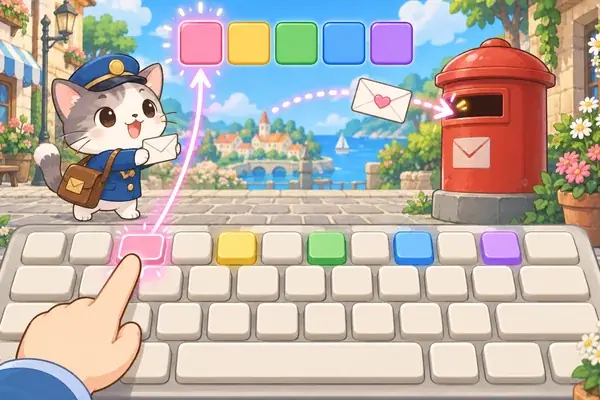 ねこ郵便タイピング