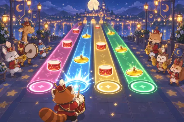 月夜の鼓笛隊