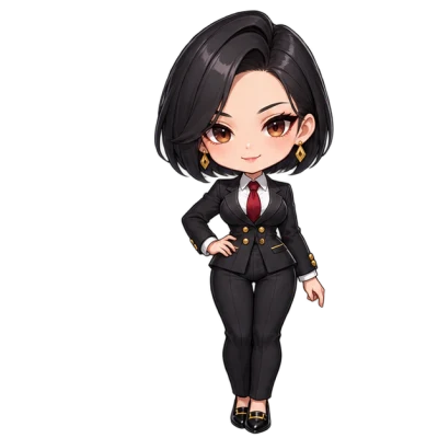 黒いスーツのアバター