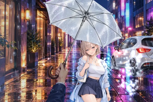 雨のち、相合傘 ～スズネと梅雨のかえり道～