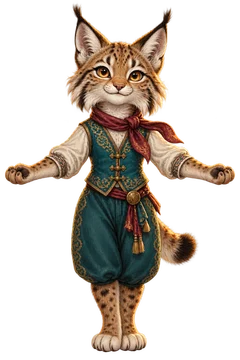 バランスを取る山猫の曲芸師