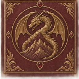 竜と山の書の金箔装丁