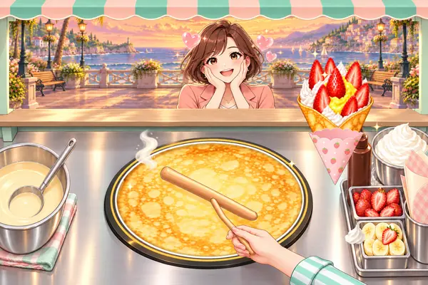 ふわっと巻いて！クレープワゴン ひらり