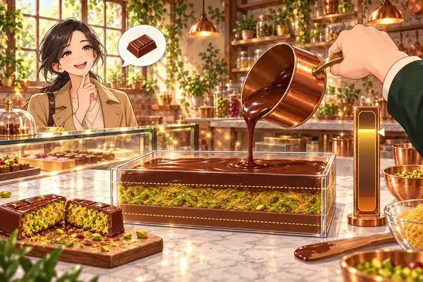 ザクザク断面!ドバイ風チョコ工房