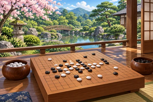 縁側の五目並べ