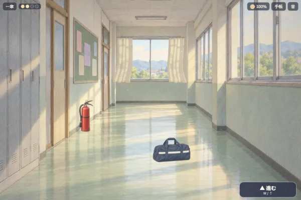 夕暮れ校舎とタイムカプセル