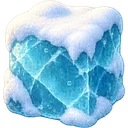 雪をかぶった氷の壁