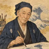 葛飾北斎のイラスト