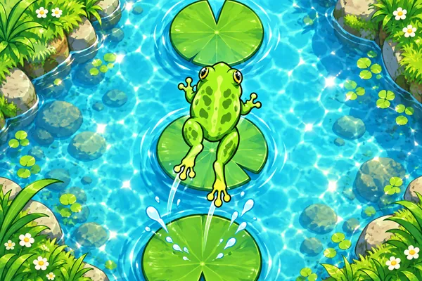カエルの川わたり