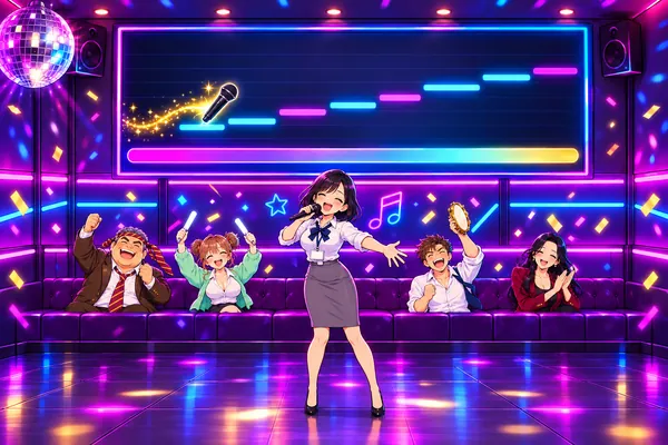 営業三課のカラオケ採点