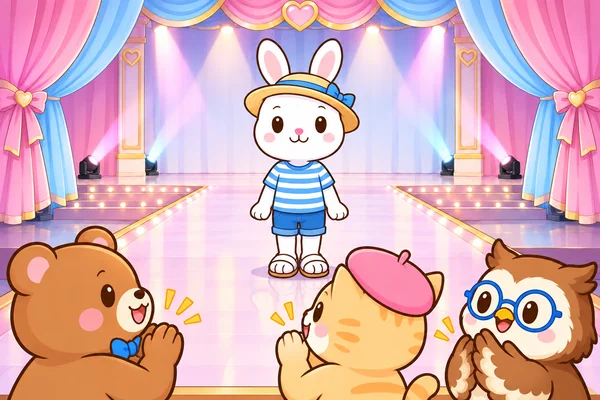 うさぎのファッションショー