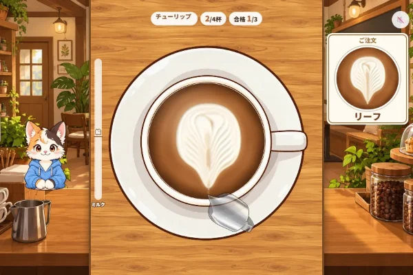 どうぶつカフェのラテアート