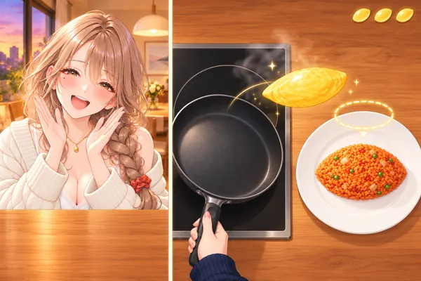 ふわとろ！彼女とオムライス ～トントン巻いて、しのにごちそう～