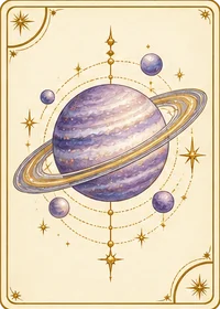惑星の絵柄の札