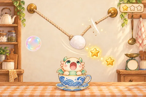 ロープ切りパズル チャポのおやつ箱