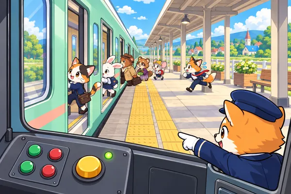 どうぶつ電車の車掌さん