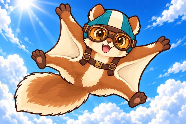 モモンガのスカイダイビング