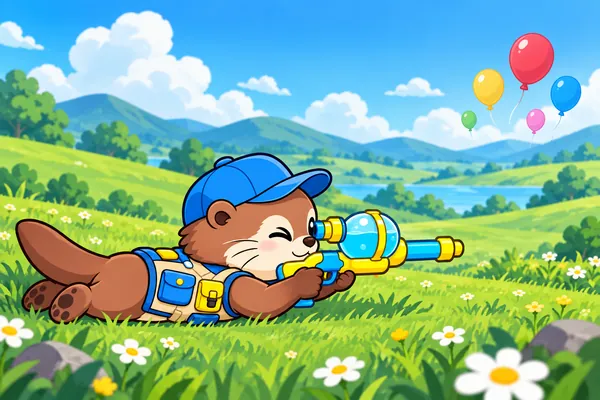 カワウソのみずでっぽうスナイパー