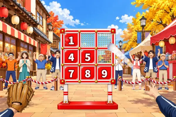 ねらって投げろ!9枚パネル抜き ~12球でパーフェクト~