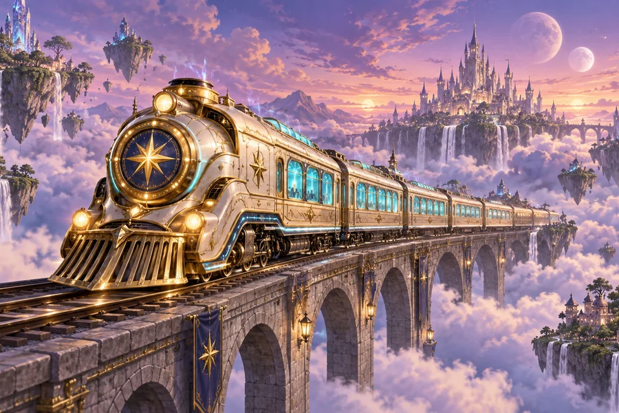 天空電車 星めぐり運転士のイメージイラスト
