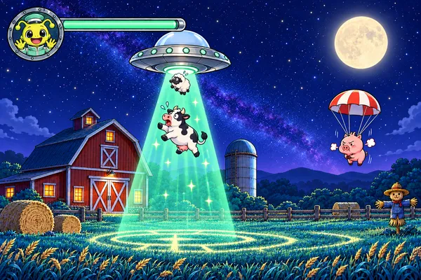 モ〜っとUFO！真夜中の牧場アブダクション