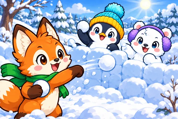どうぶつ雪合戦